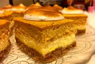 Bal Kabaklı Merengli Cheesecake Barlar