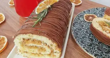 Nefis Elmalı Rulo Kek Tarifi